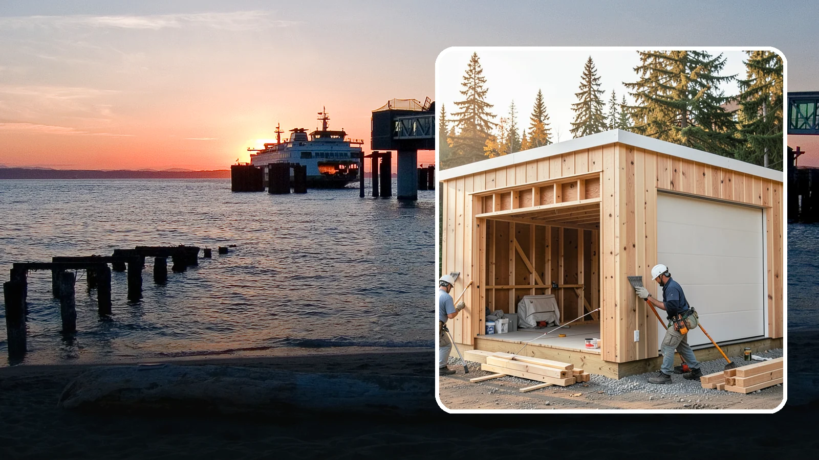 Pole Building Construction in Edmonds, Snohomish County, WA - Cost-effective post-frame buildings for shops, storage, garages, or agriculture.