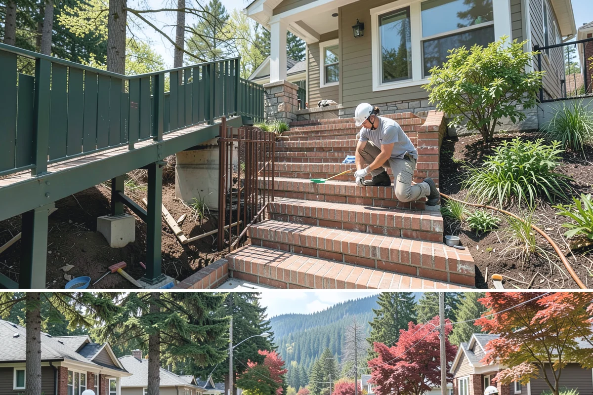 Pole Building Construction in Hunts Point, King County, WA - Post setting and shell work go up best in dry conditions, so summer keeps a pole-building project moving fast.