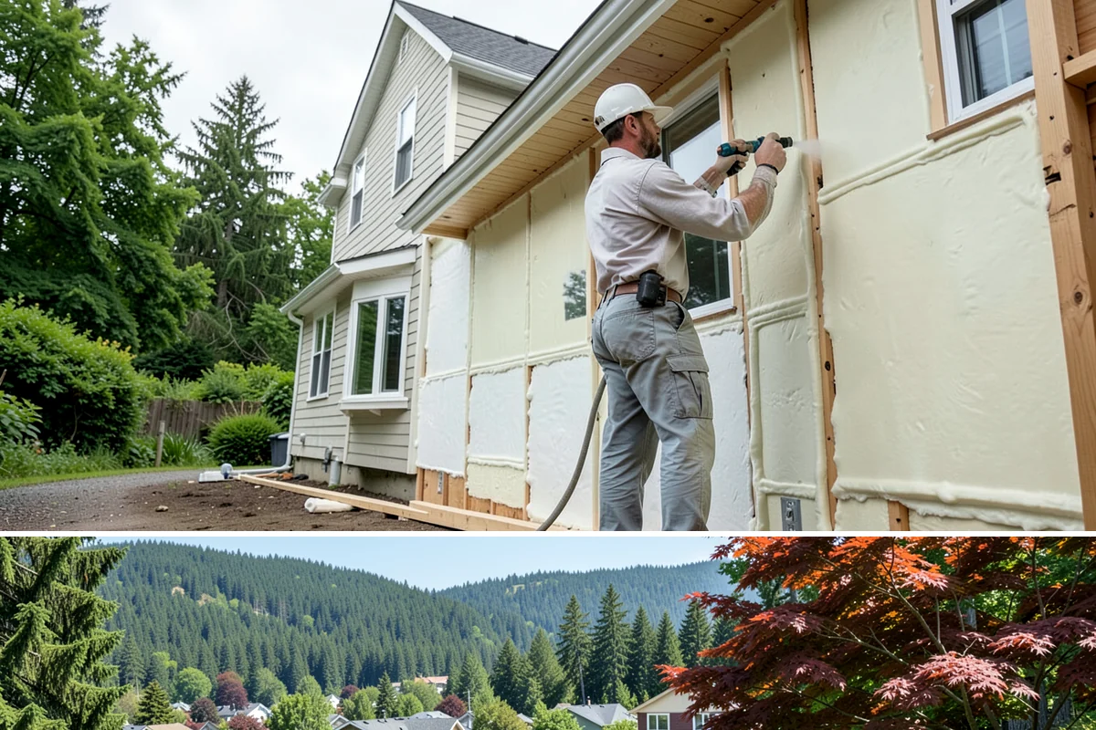 Pole Building Construction in Index, Snohomish County, WA - Post setting and shell work go up best in dry conditions, so summer keeps a pole-building project moving fast.