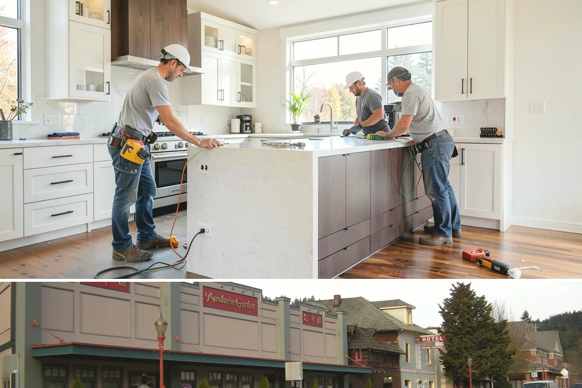 Pole Building Construction in Issaquah, King County, WA - Post setting and shell work go up best in dry conditions, so summer keeps a pole-building project moving fast.