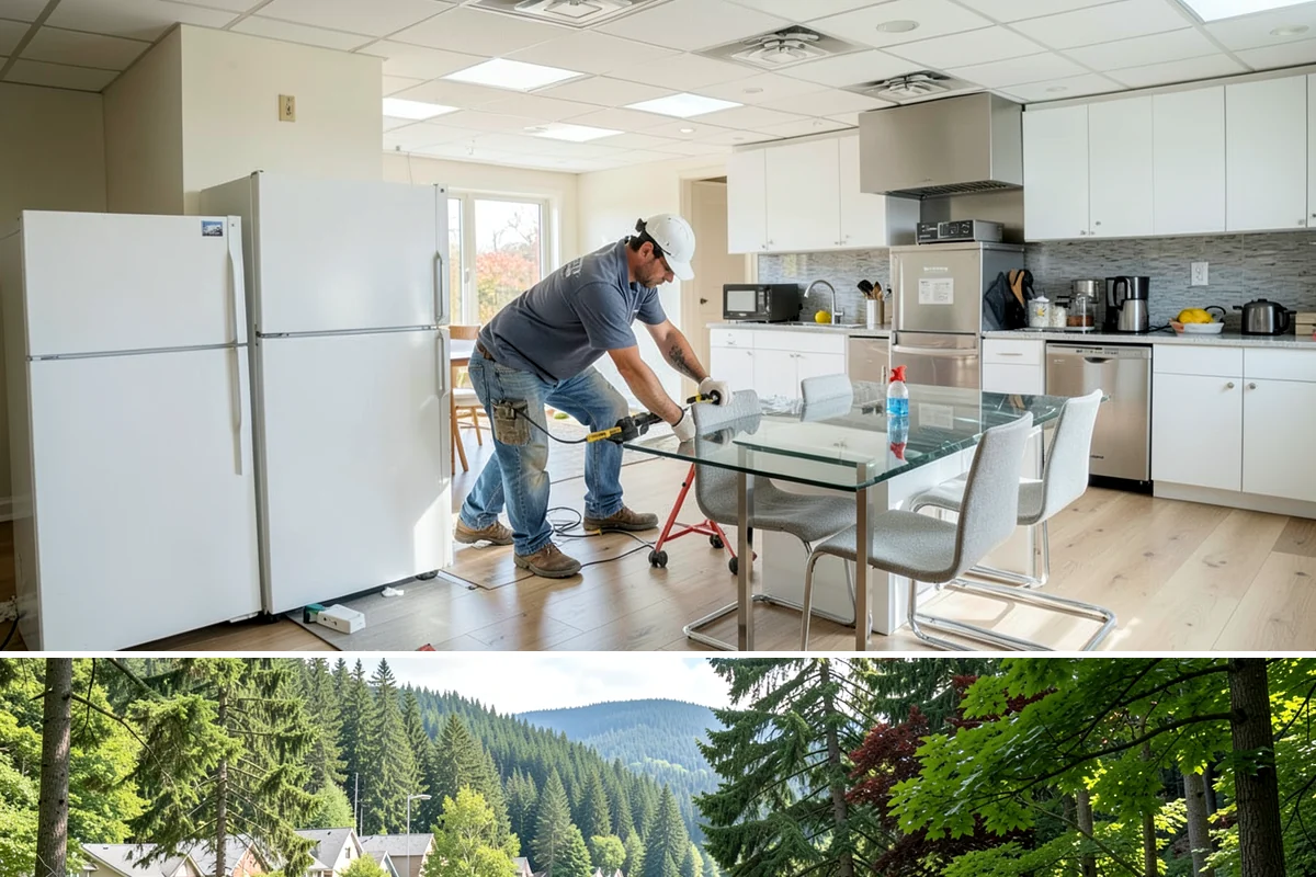Pole Building Construction in Lake Forest Park, King County, WA - Post setting and shell work go up best in dry conditions, so summer keeps a pole-building project moving fast.