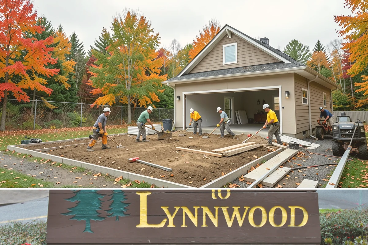 Pole Building Construction in Lynnwood, Snohomish County, WA - Post setting and shell work go up best in dry conditions, so summer keeps a pole-building project moving fast.