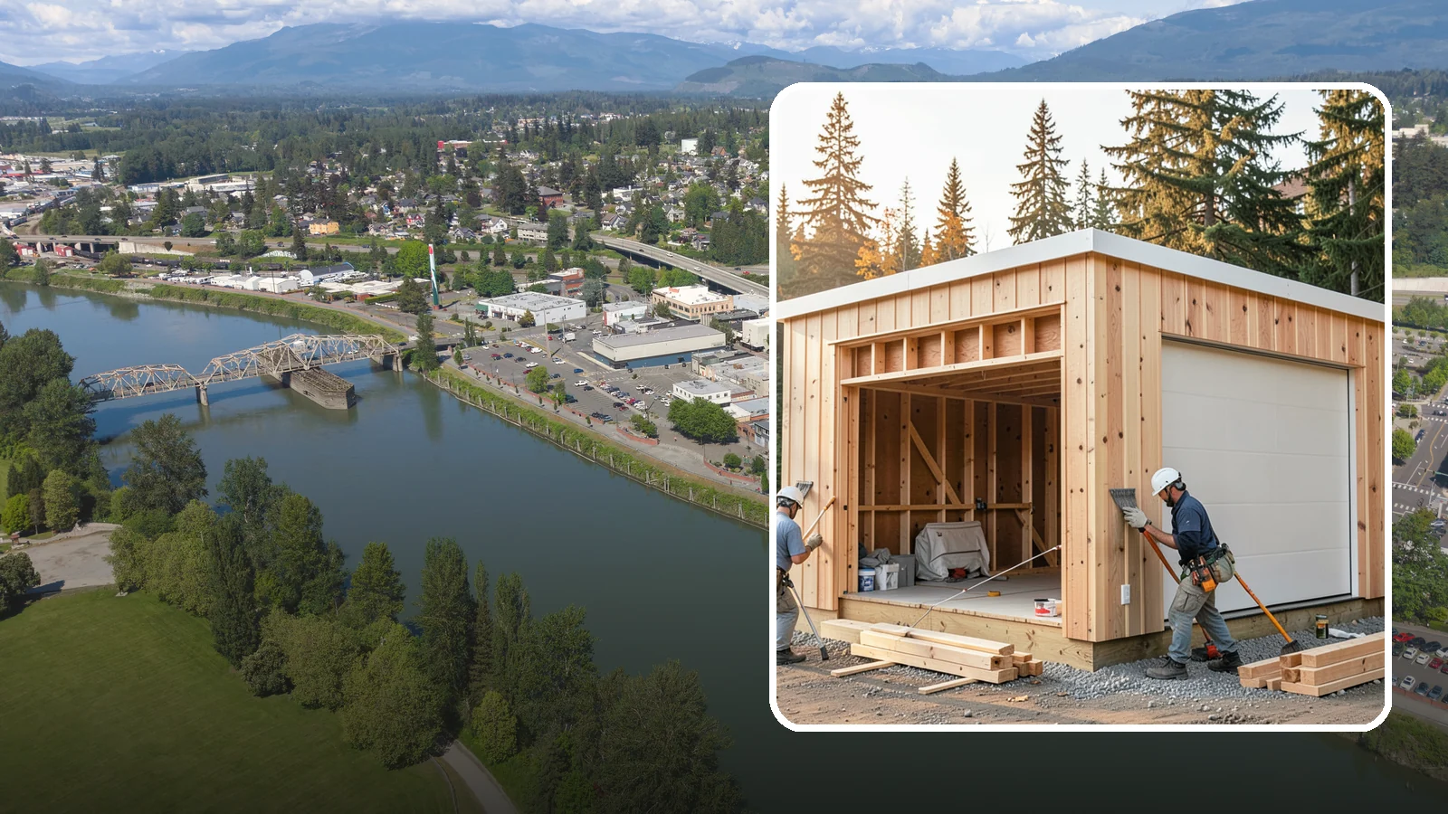 Pole Building Construction in Mount Vernon, Skagit County, WA - Cost-effective post-frame buildings for shops, storage, garages, or agriculture.