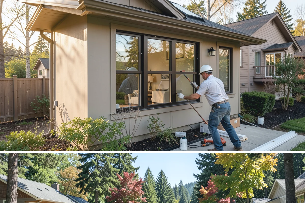 Pole Building Construction in Orting, Pierce County, WA - Post setting and shell work go up best in dry conditions, so summer keeps a pole-building project moving fast.