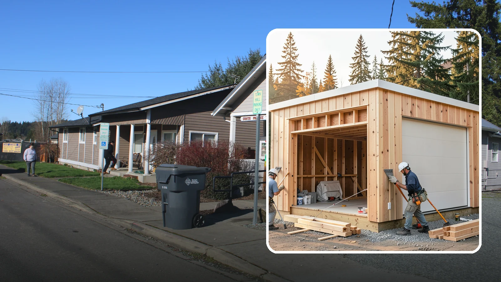 Pole Building Construction in South Prairie, Pierce County, WA - Cost-effective post-frame buildings for shops, storage, garages, or agriculture.