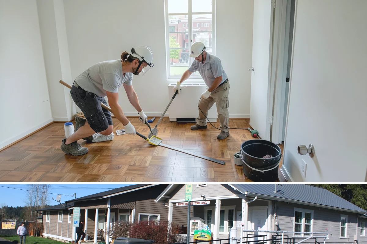 Pole Building Construction in South Prairie, Pierce County, WA - Post setting and shell work go up best in dry conditions, so summer keeps a pole-building project moving fast.