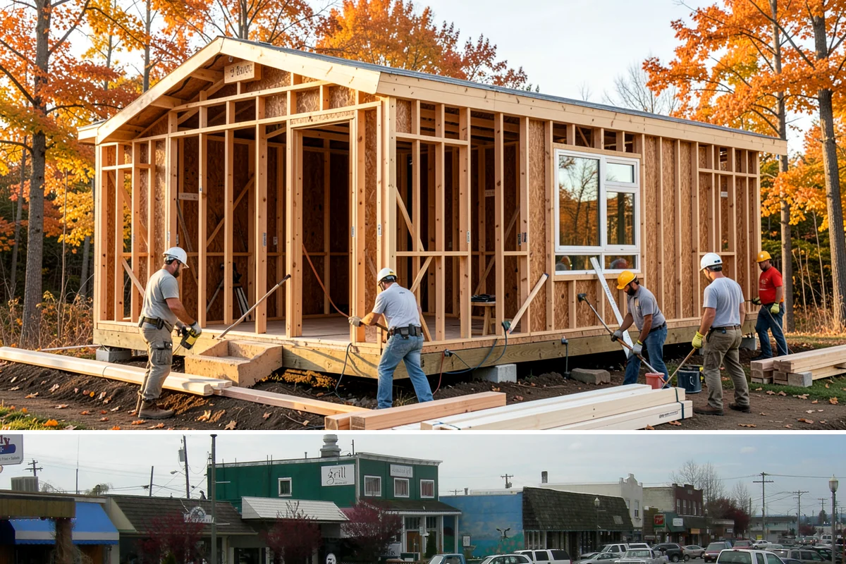 Pole Building Construction in Stanwood, Snohomish County, WA - Post setting and shell work go up best in dry conditions, so summer keeps a pole-building project moving fast.