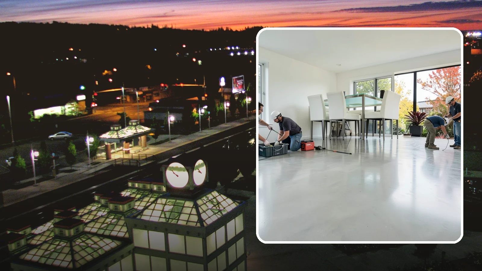Polished Concrete Flooring in Auburn, King County, WA - Polished concrete flooring that turns a plain slab into a sleek, low-maintenance, modern surface.