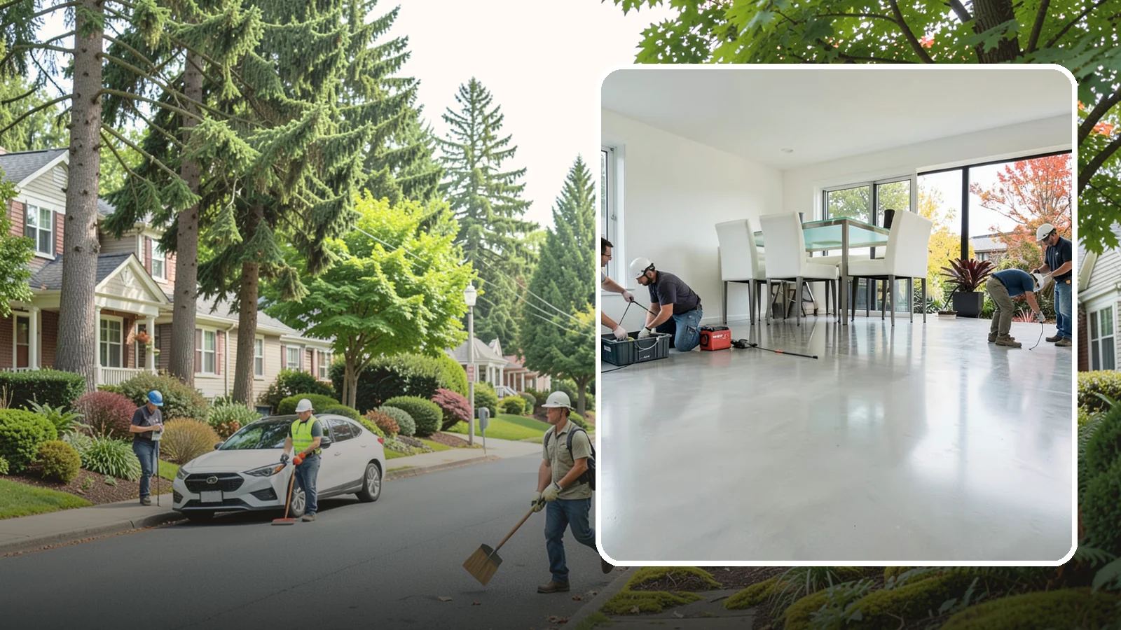 Polished Concrete Flooring in Beaux Arts Village, King County, WA - Polished concrete flooring that turns a plain slab into a sleek, low-maintenance, modern surface.