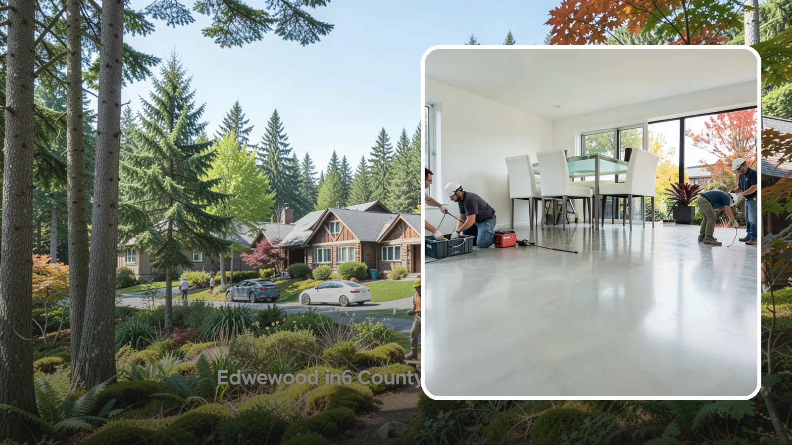 Polished Concrete Flooring in Edgewood, Pierce County, WA - Polished concrete flooring that turns a plain slab into a sleek, low-maintenance, modern surface.