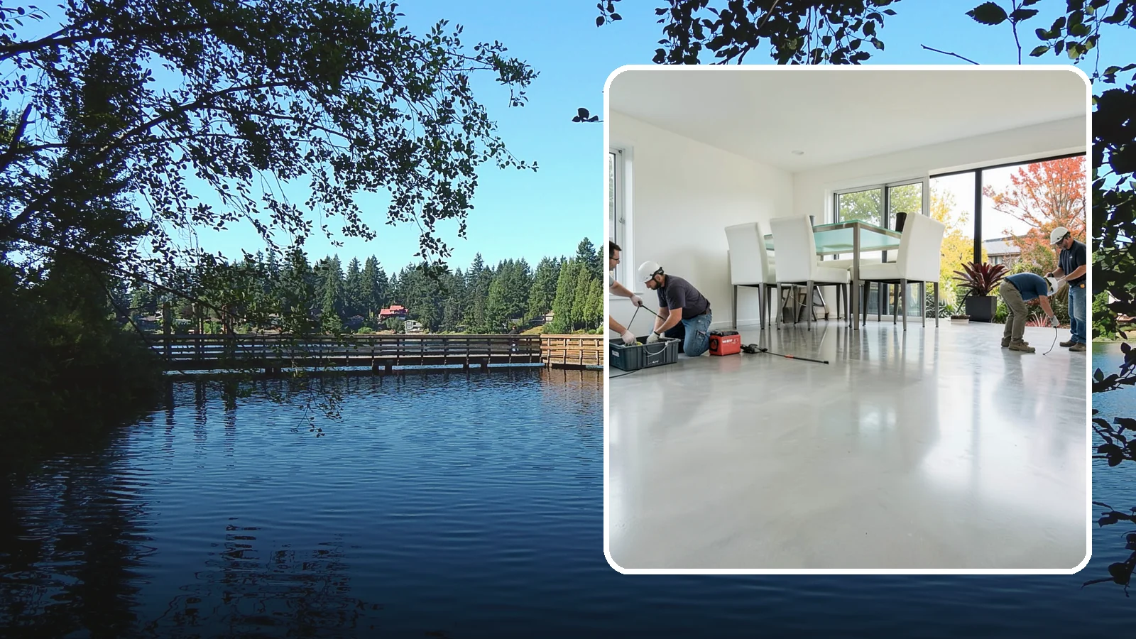 Polished Concrete Flooring in Federal Way, King County, WA - Polished concrete flooring that turns a plain slab into a sleek, low-maintenance, modern surface.