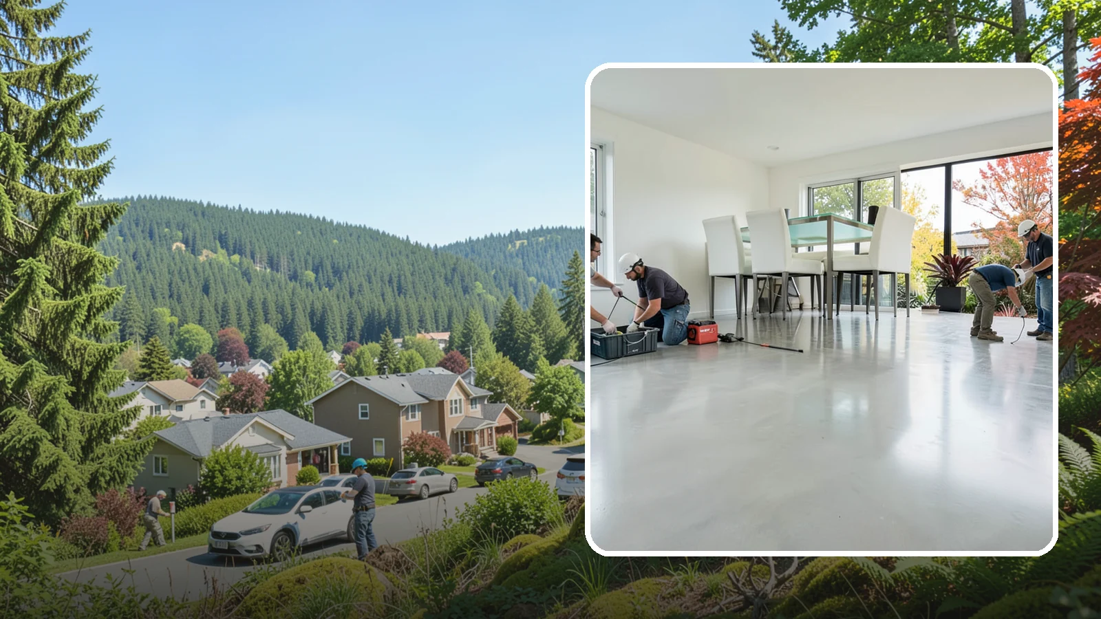 Polished Concrete Flooring in Index, Snohomish County, WA - Polished concrete flooring that turns a plain slab into a sleek, low-maintenance, modern surface.