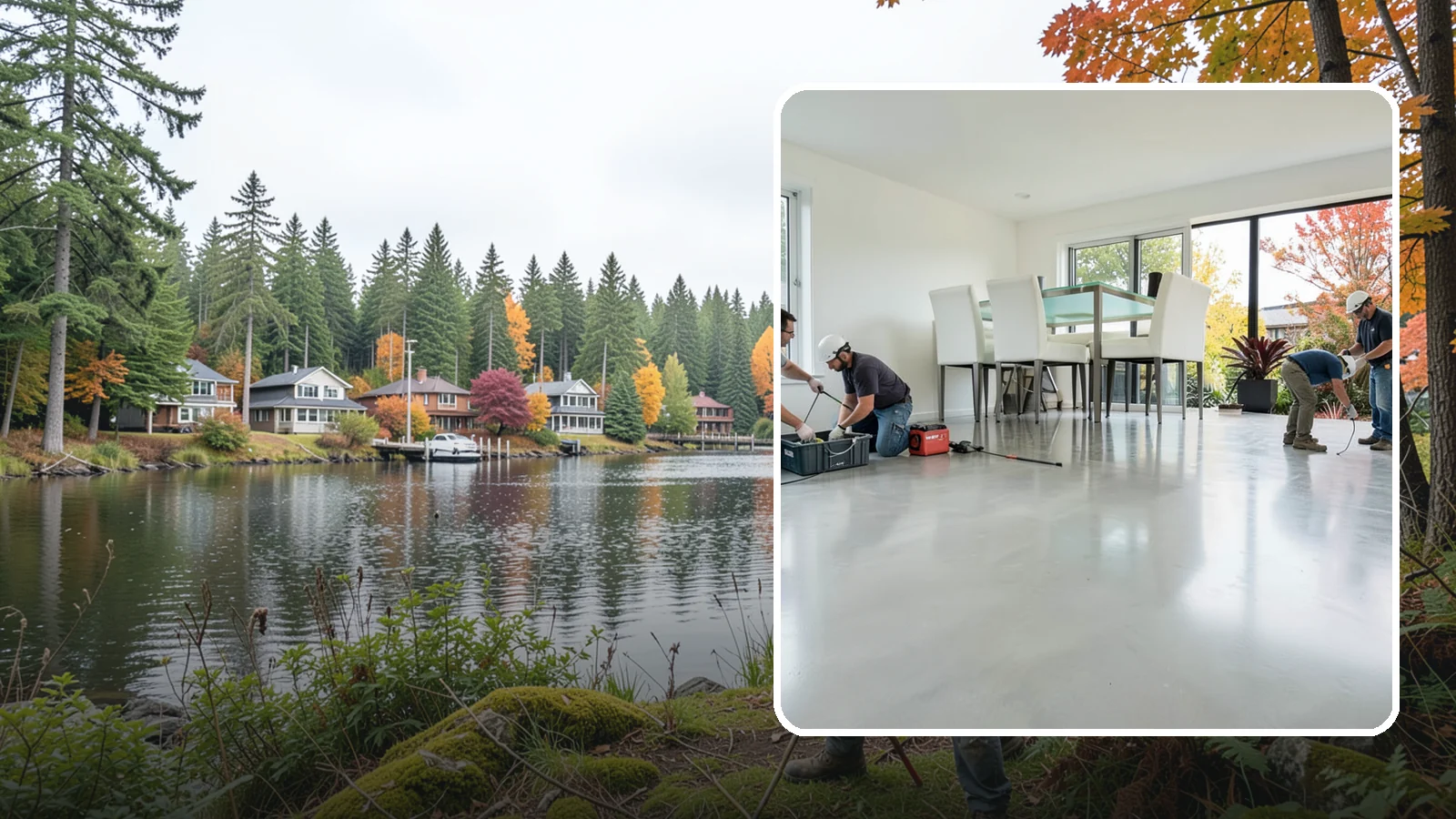 Polished Concrete Flooring in La Conner, Skagit County, WA - Polished concrete flooring that turns a plain slab into a sleek, low-maintenance, modern surface.