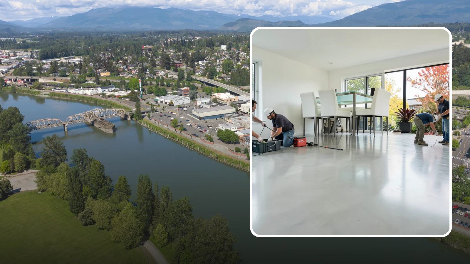 Polished Concrete Flooring in Mount Vernon, Skagit County, WA - Polished concrete flooring that turns a plain slab into a sleek, low-maintenance, modern surface.