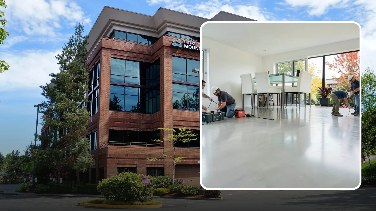 Polished Concrete Flooring in Mountlake Terrace, Snohomish County, WA - Polished concrete flooring that turns a plain slab into a sleek, low-maintenance, modern surface.