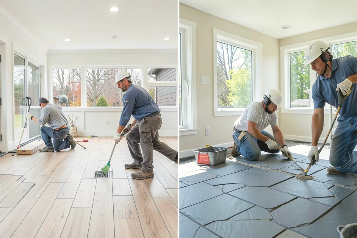 Polished Concrete Flooring in Oak Harbor, Island County, WA - Repair cracks and prep the slab