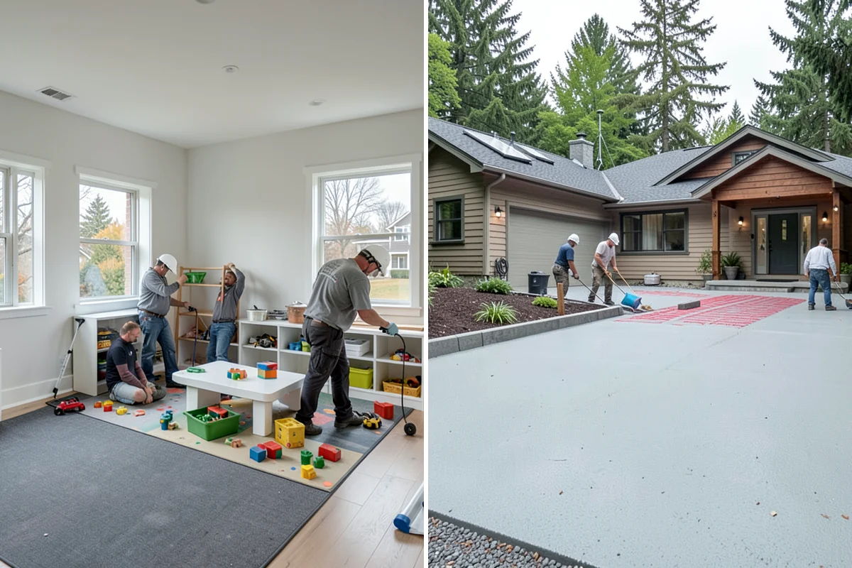 Polished Concrete Flooring in Pacific, King County, WA - Repair cracks and prep the slab