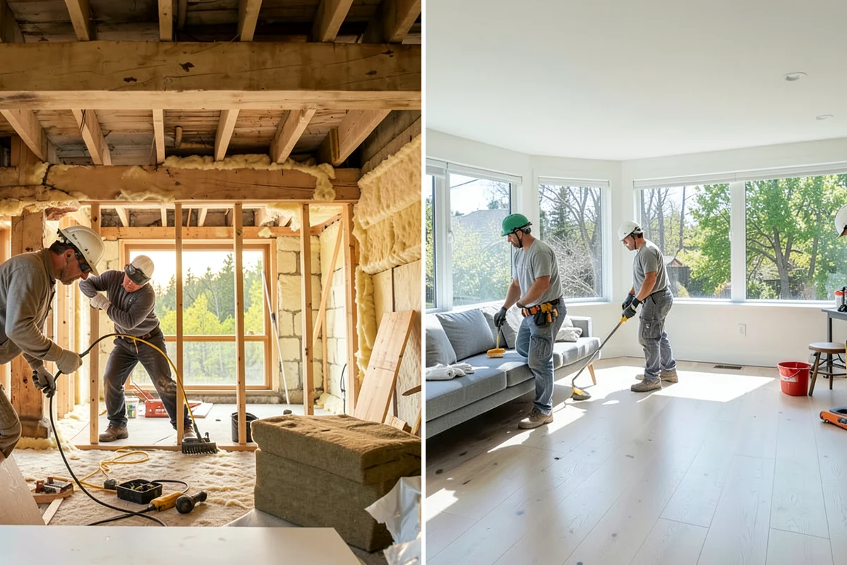 Polished Concrete Flooring in Shoreline, King County, WA - Repair cracks and prep the slab