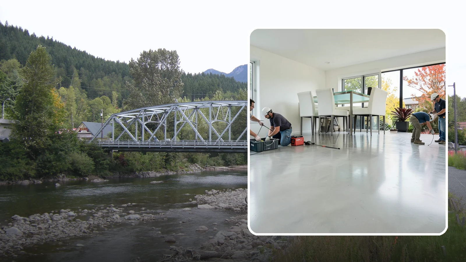 Polished Concrete Flooring in Skykomish, King County, WA - Polished concrete flooring that turns a plain slab into a sleek, low-maintenance, modern surface.