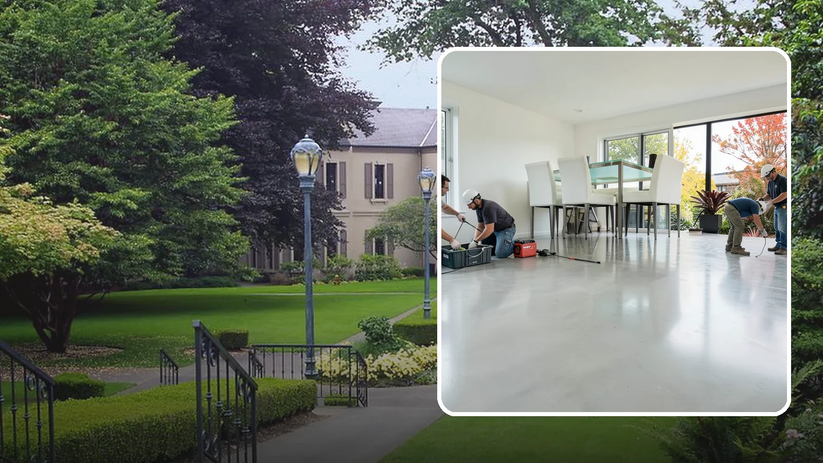 Polished Concrete Flooring in Woodinville, King County, WA - Polished concrete flooring that turns a plain slab into a sleek, low-maintenance, modern surface.