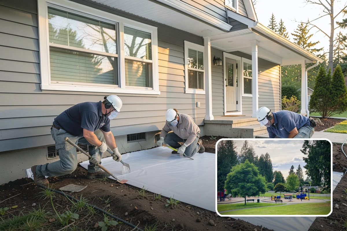 Pool House Construction in Bonney Lake, Pierce County, WA - Adds changing rooms and equipment storage