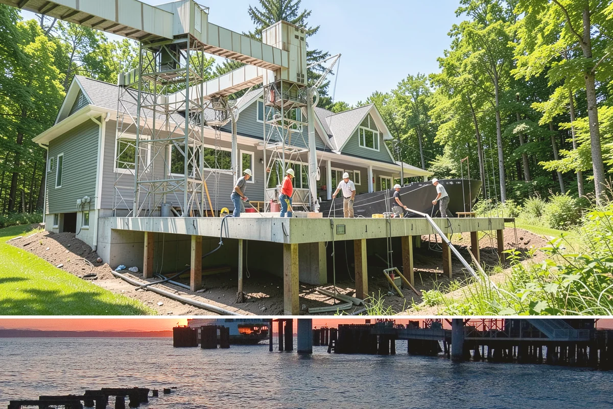Pool House Construction in Edmonds, Snohomish County, WA - Starting in spring keeps framing and roofing dry through the build before winter weather.