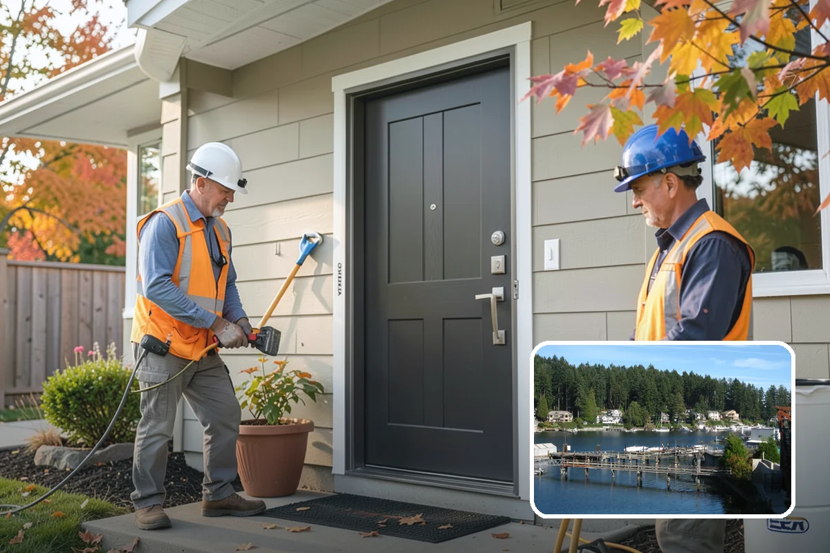 Pool House Construction in Gig Harbor, Pierce County, WA - Adds changing rooms and equipment storage