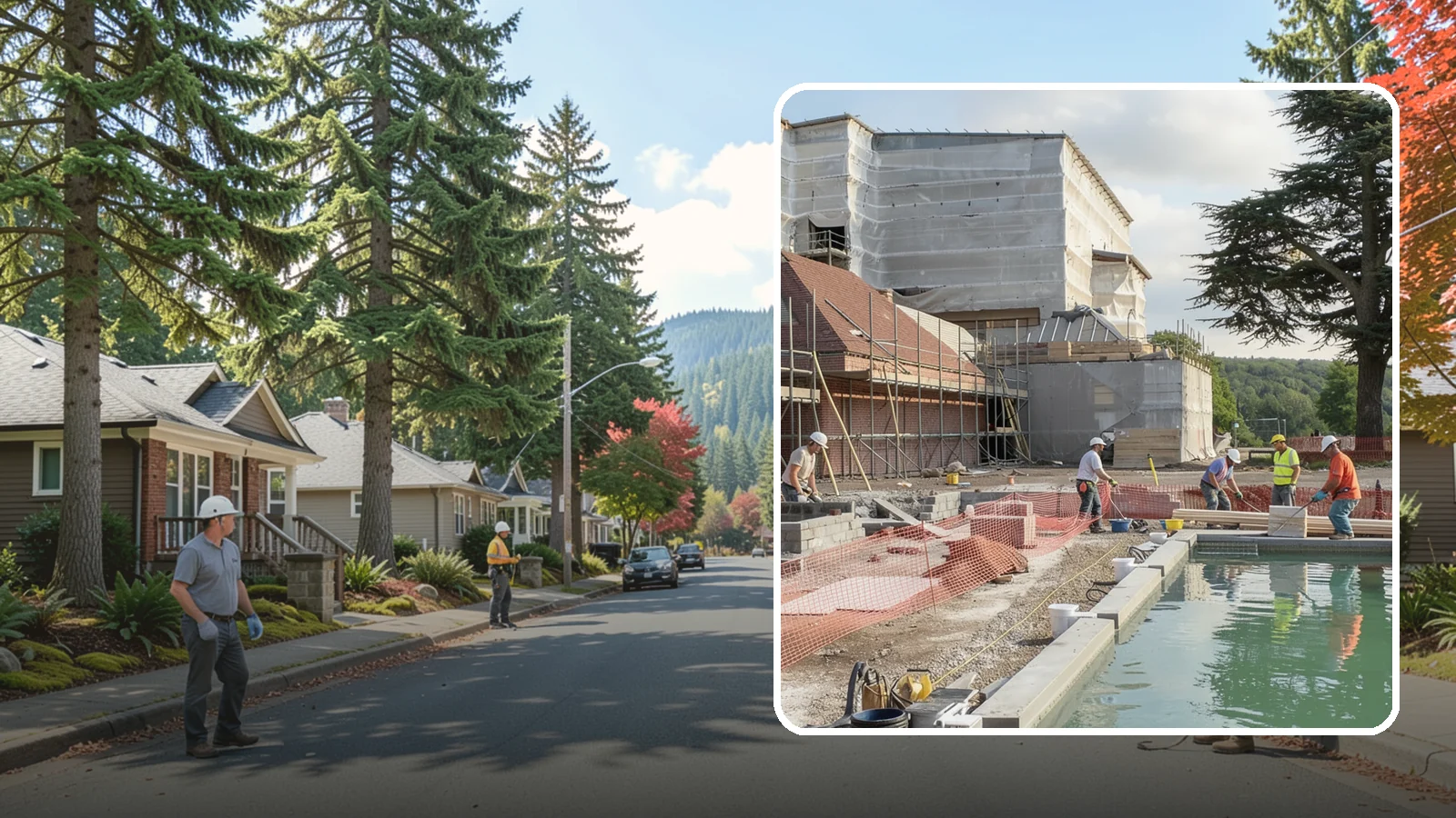 Pool House Construction in Hunts Point, King County, WA - A custom pool house that adds changing space, storage, and shelter alongside your backyard pool.