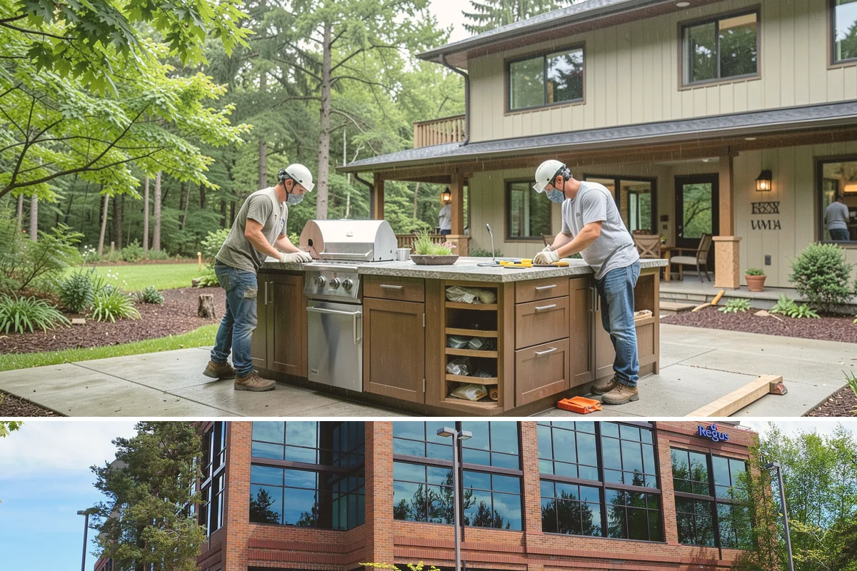 Pool House Construction in Mountlake Terrace, Snohomish County, WA - Starting in spring keeps framing and roofing dry through the build before winter weather.