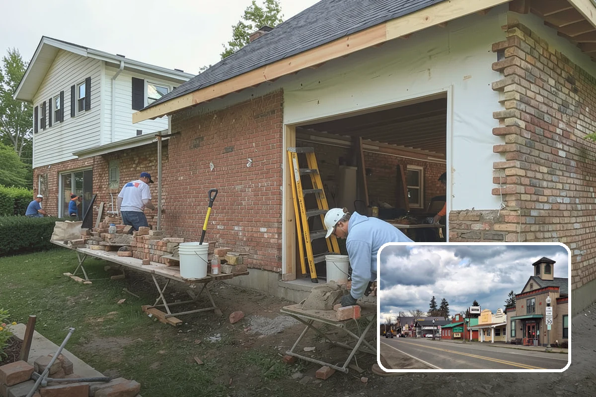 Pool House Construction in Roy, Pierce County, WA - Adds changing rooms and equipment storage