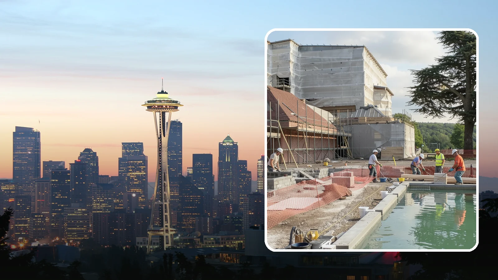 Pool House Construction in Seattle, King County, WA - A custom pool house that adds changing space, storage, and shelter alongside your backyard pool.