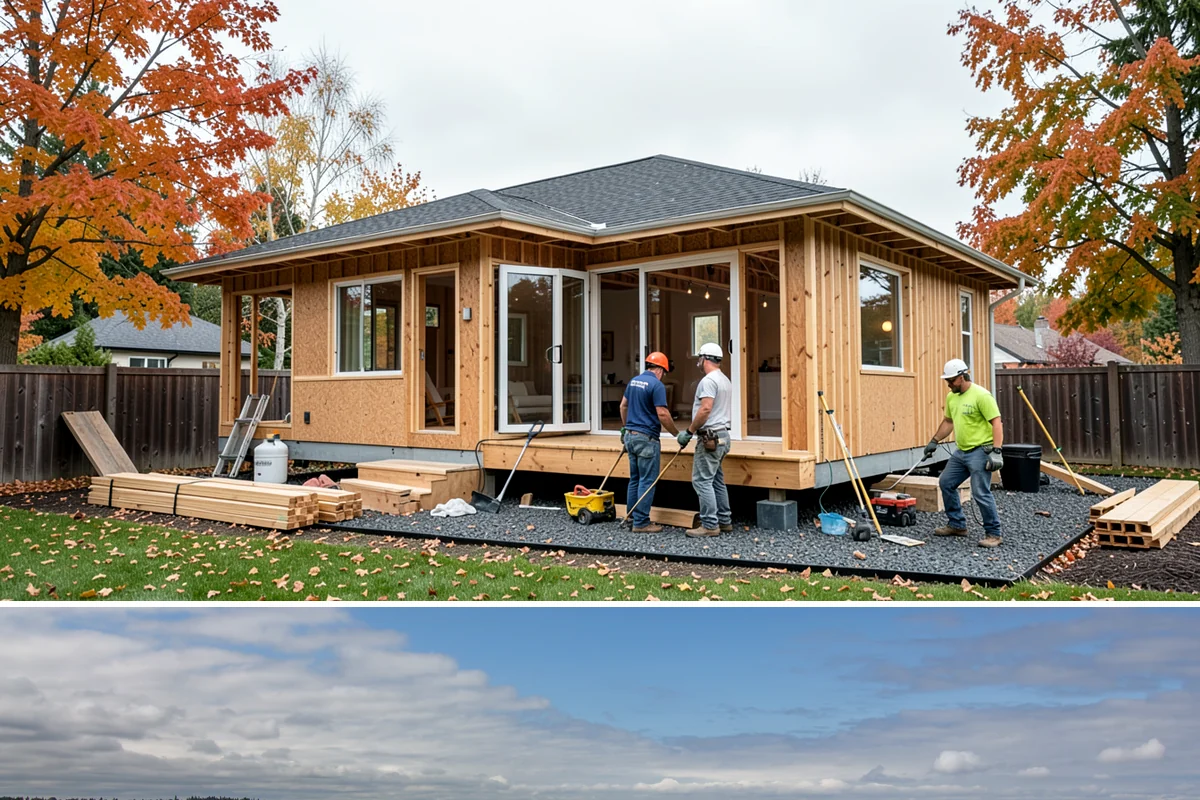 Pool House Construction in University Place, Pierce County, WA - Starting in spring keeps framing and roofing dry through the build before winter weather.