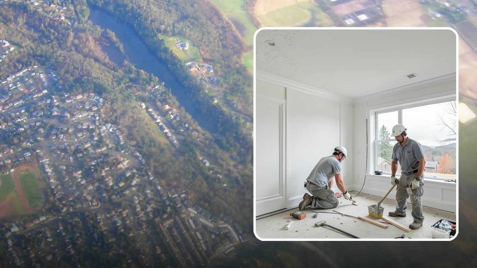 Popcorn Ceiling Removal in Algona, King County, WA - Popcorn ceiling removal strips dated texture and leaves a smooth, modern overhead finish.