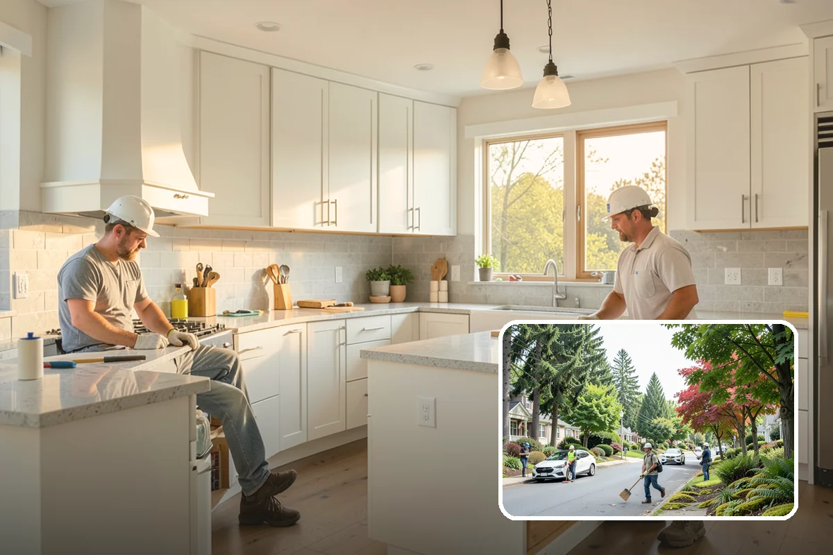 Popcorn Ceiling Removal in Beaux Arts Village, King County, WA - A smooth, updated ceiling that modernizes the room