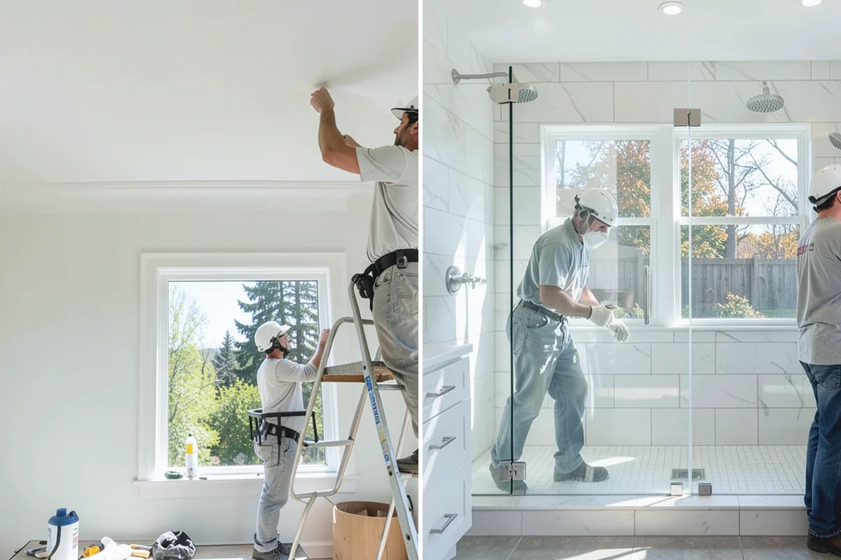 Popcorn Ceiling Removal in Bonney Lake, Pierce County, WA - Test older ceilings and mask off the room completely