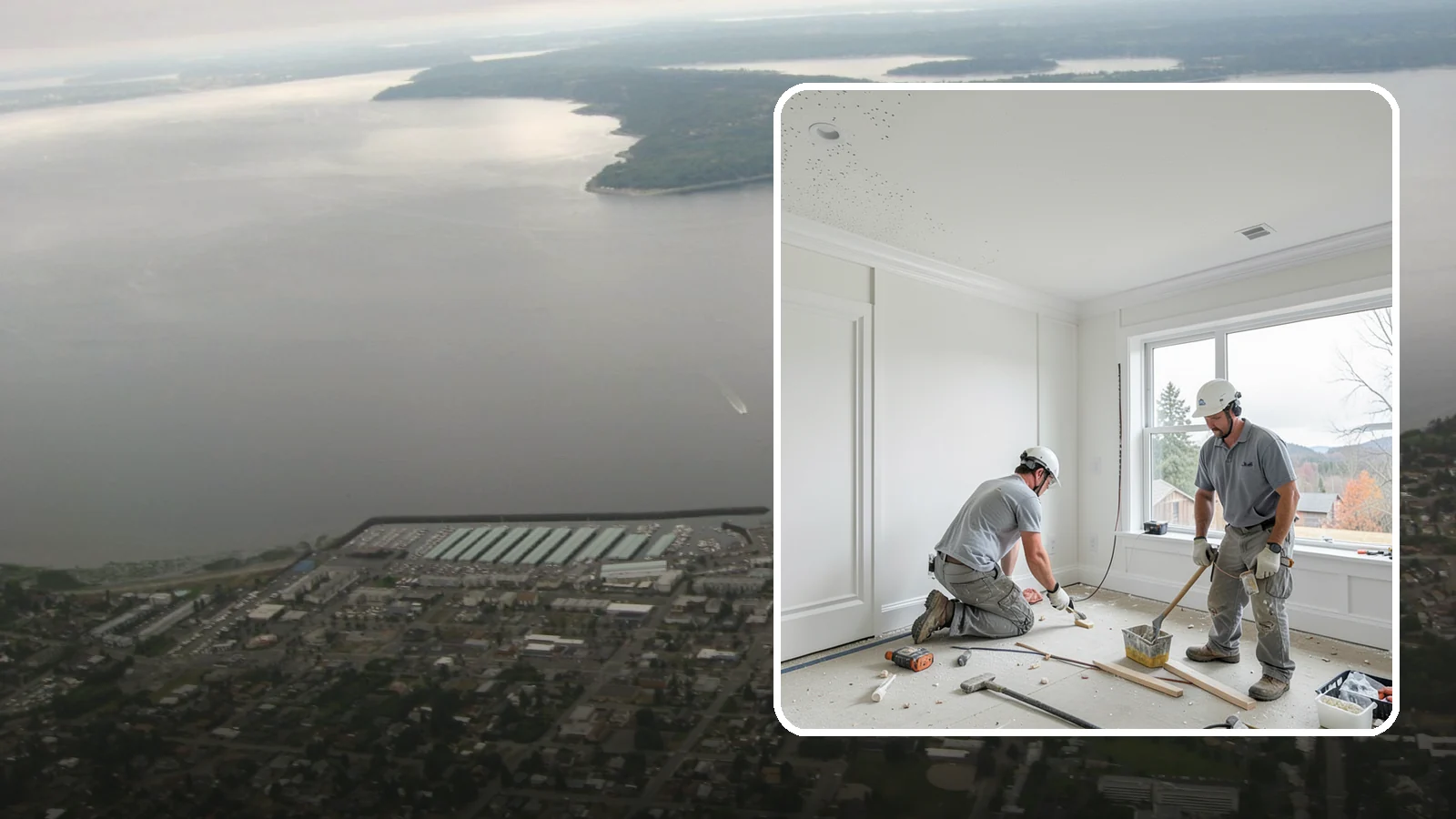 Popcorn Ceiling Removal in Des Moines, King County, WA - Popcorn ceiling removal strips dated texture and leaves a smooth, modern overhead finish.