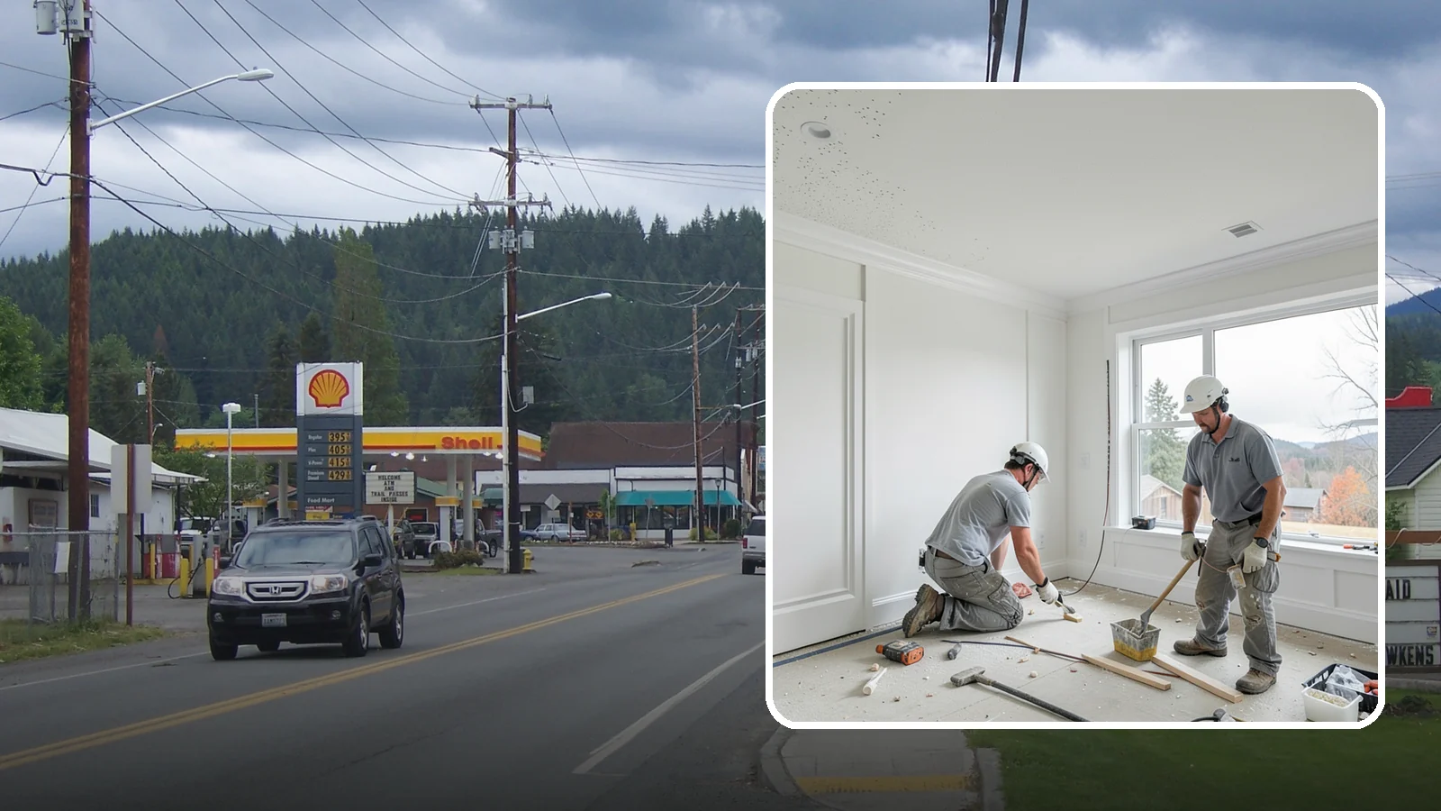 Popcorn Ceiling Removal in Granite Falls, Snohomish County, WA - Popcorn ceiling removal strips dated texture and leaves a smooth, modern overhead finish.