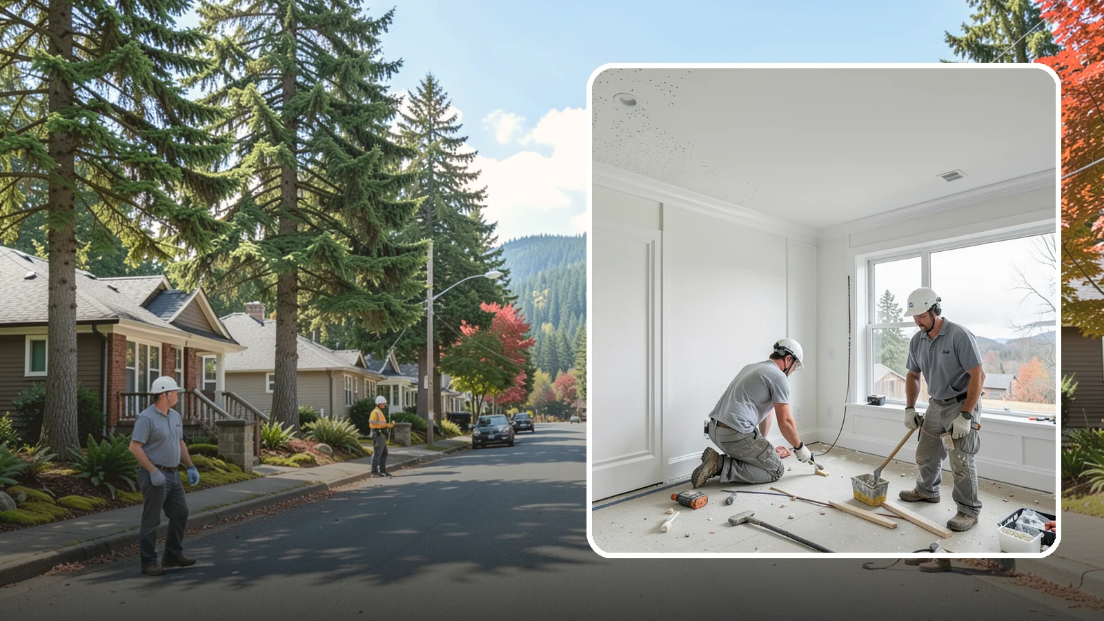 Popcorn Ceiling Removal in Hunts Point, King County, WA - Popcorn ceiling removal strips dated texture and leaves a smooth, modern overhead finish.