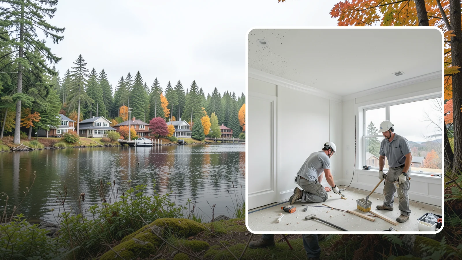 Popcorn Ceiling Removal in La Conner, Skagit County, WA - Popcorn ceiling removal strips dated texture and leaves a smooth, modern overhead finish.
