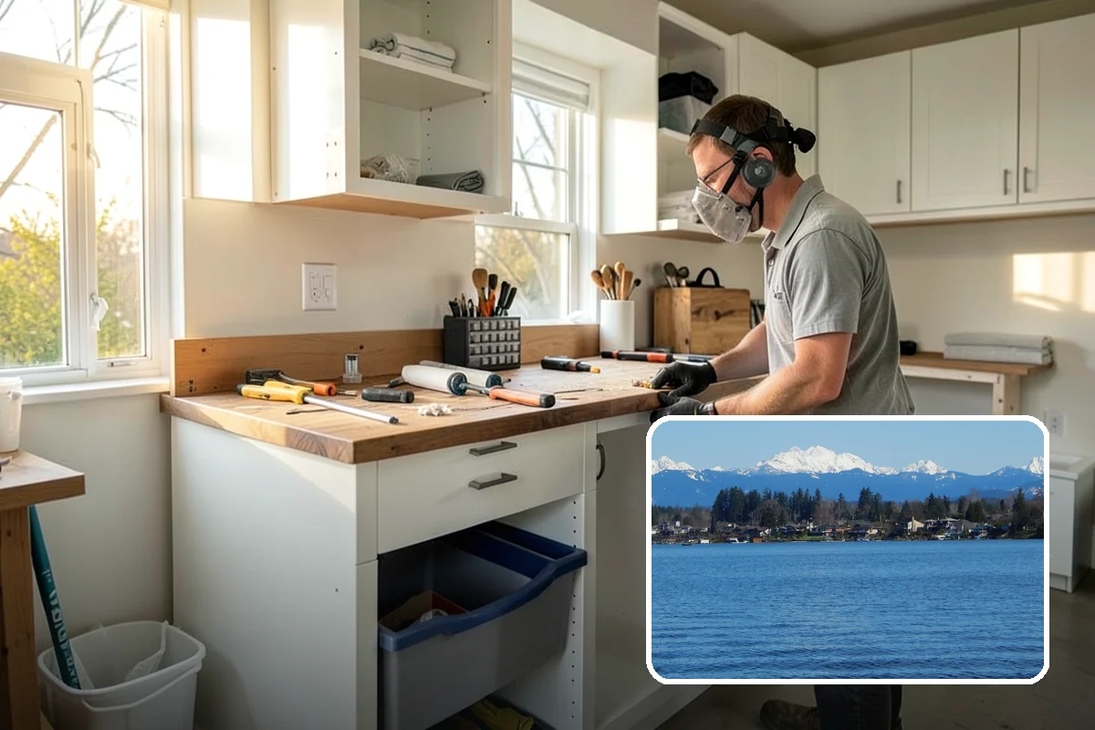 Popcorn Ceiling Removal in Lake Stevens, Snohomish County, WA - A smooth, updated ceiling that modernizes the room