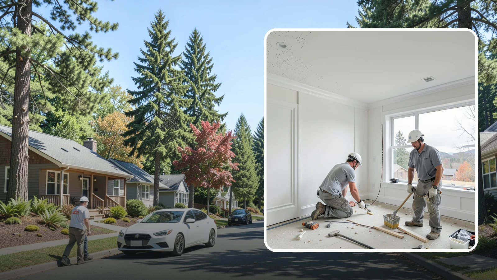 Popcorn Ceiling Removal in Orting, Pierce County, WA - Popcorn ceiling removal strips dated texture and leaves a smooth, modern overhead finish.