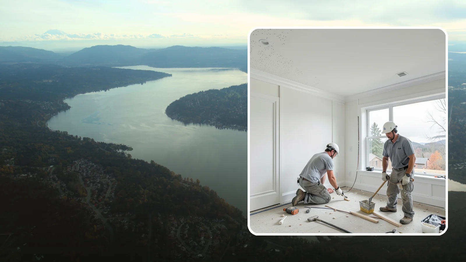 Popcorn Ceiling Removal in Sammamish, King County, WA - Popcorn ceiling removal strips dated texture and leaves a smooth, modern overhead finish.