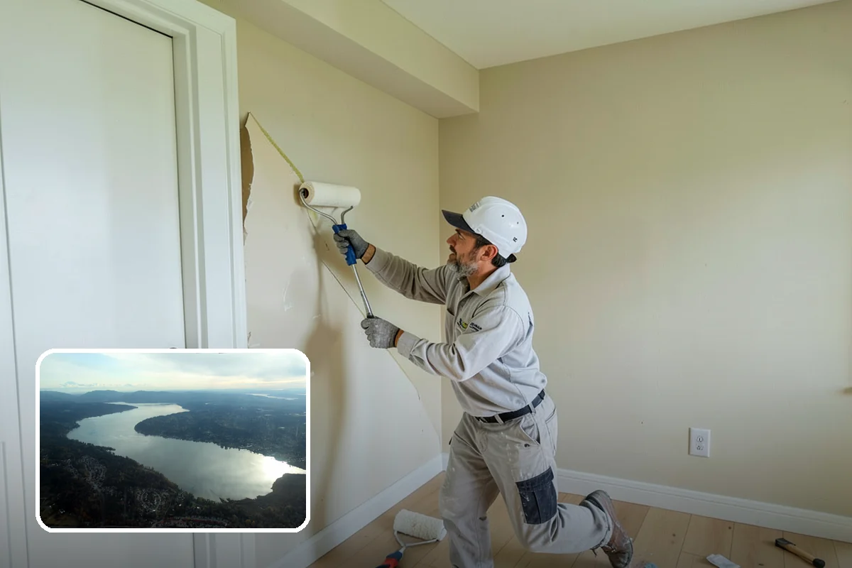 Popcorn Ceiling Removal in Sammamish, King County, WA - A smooth, updated ceiling that modernizes the room