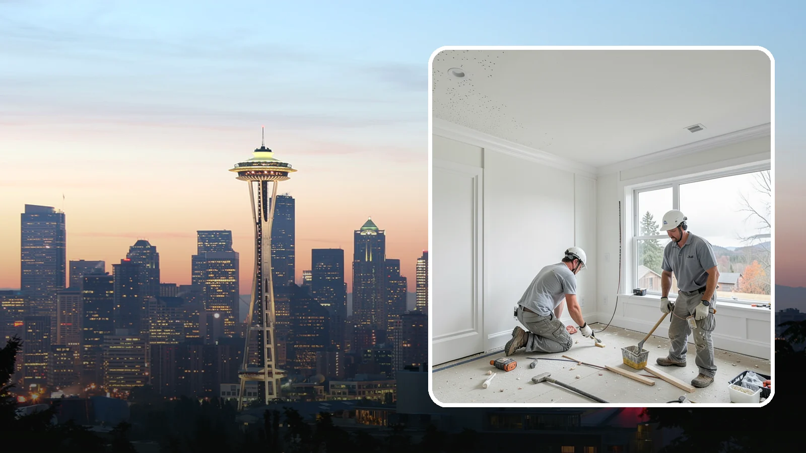 Popcorn Ceiling Removal in Seattle, King County, WA - Popcorn ceiling removal strips dated texture and leaves a smooth, modern overhead finish.