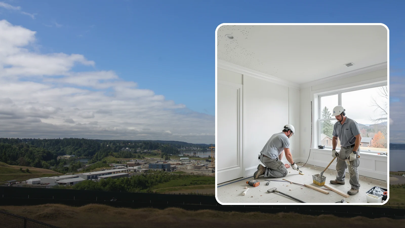 Popcorn Ceiling Removal in University Place, Pierce County, WA - Popcorn ceiling removal strips dated texture and leaves a smooth, modern overhead finish.