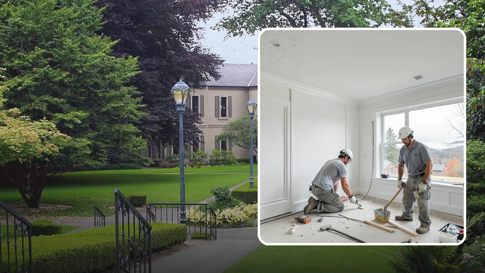 Popcorn Ceiling Removal in Woodinville, King County, WA - Popcorn ceiling removal strips dated texture and leaves a smooth, modern overhead finish.