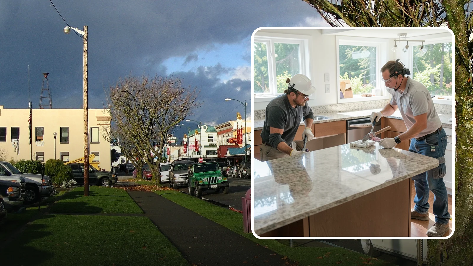 Porcelain Countertop Installation in Arlington, Snohomish County, WA - Ultra-durable porcelain countertop installation with slim profiles, heat resistance, and highly realistic stone looks.