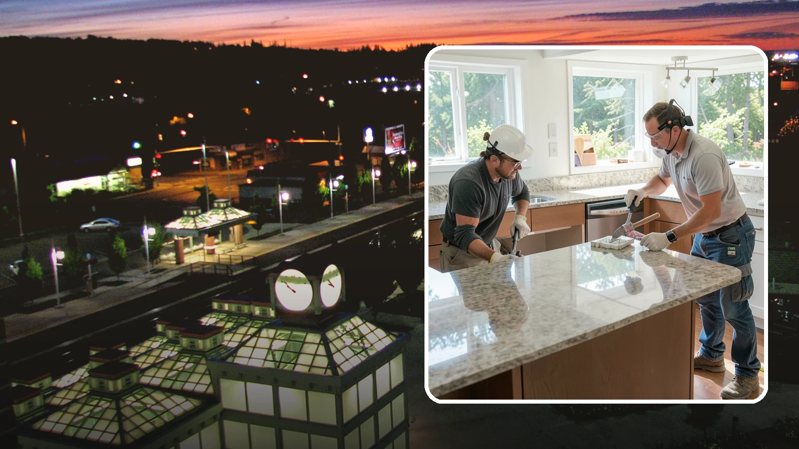 Porcelain Countertop Installation in Auburn, King County, WA - Ultra-durable porcelain countertop installation with slim profiles, heat resistance, and highly realistic stone looks.