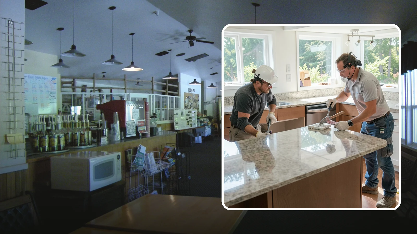 Porcelain Countertop Installation in Black Diamond, King County, WA - Ultra-durable porcelain countertop installation with slim profiles, heat resistance, and highly realistic stone looks.