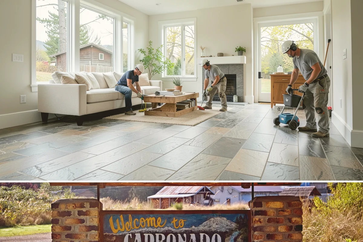 Porcelain Countertop Installation in Carbonado, Pierce County, WA - Porcelain countertops install indoors year-round, so PNW rain never affects the schedule.